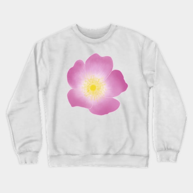 Wild Rose (Rosa acicularis) Crewneck Sweatshirt by Strong with Purpose